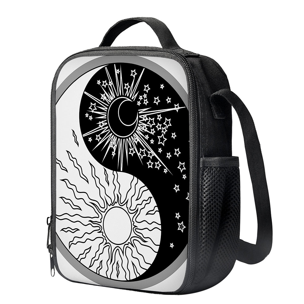 Sun And Moon Yin Yang Print Crossbody Lunch Bag