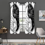 Sun And Moon Yin Yang Print Curtain