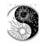 Sun And Moon Yin Yang Print Curtain