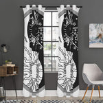 Sun And Moon Yin Yang Print Curtain