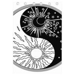 Sun And Moon Yin Yang Print Curtain