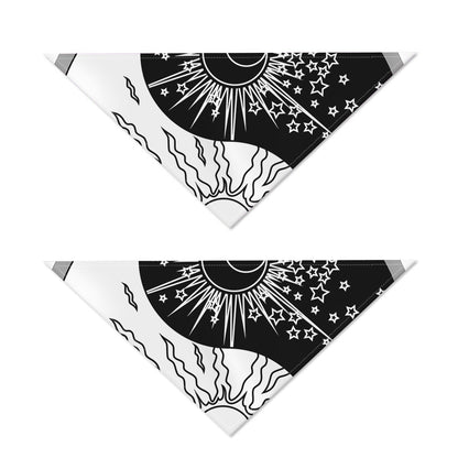 Sun And Moon Yin Yang Print Dog Bandana