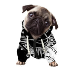 Sun And Moon Yin Yang Print Dog Zip Up Hoodie