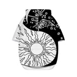 Sun And Moon Yin Yang Print Dog Zip Up Hoodie