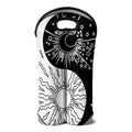 Sun And Moon Yin Yang Print Double Neoprene Wine Tote