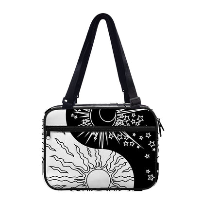 Sun And Moon Yin Yang Print Double Strap Bible Bag