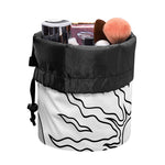 Sun And Moon Yin Yang Print Drawstring Makeup Bag