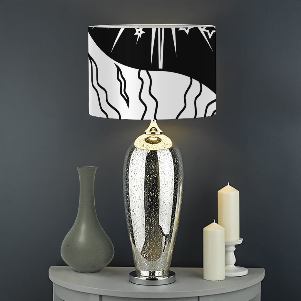 Sun And Moon Yin Yang Print Drum Lamp Shade