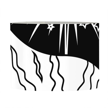 Sun And Moon Yin Yang Print Drum Lamp Shade