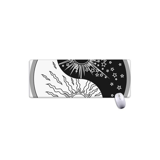 Sun And Moon Yin Yang Print Extended Mouse Pad