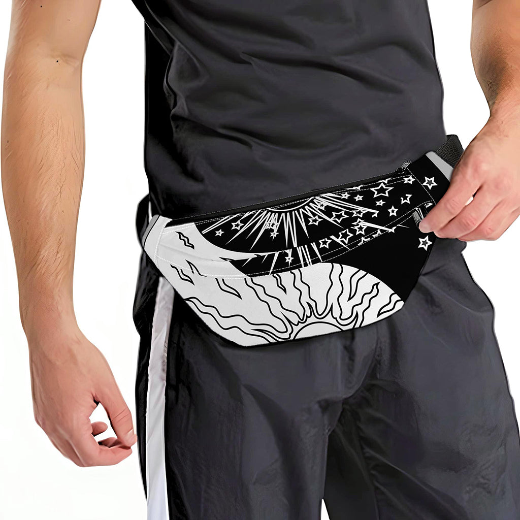 Sun And Moon Yin Yang Print Fanny Pack