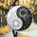 Sun And Moon Yin Yang Print Foldable Umbrella