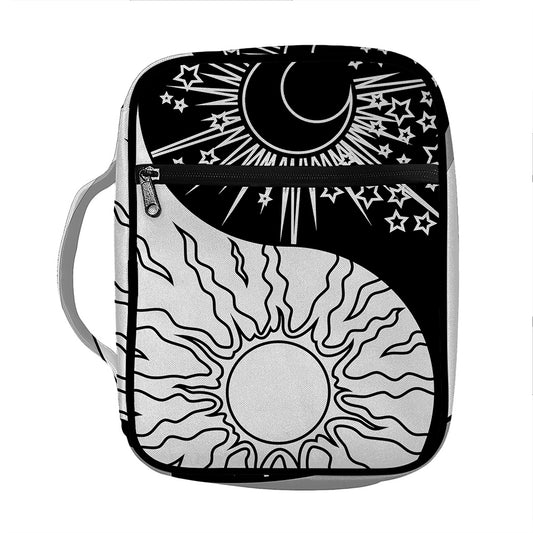 Sun And Moon Yin Yang Print Front Pocket Bible Bag