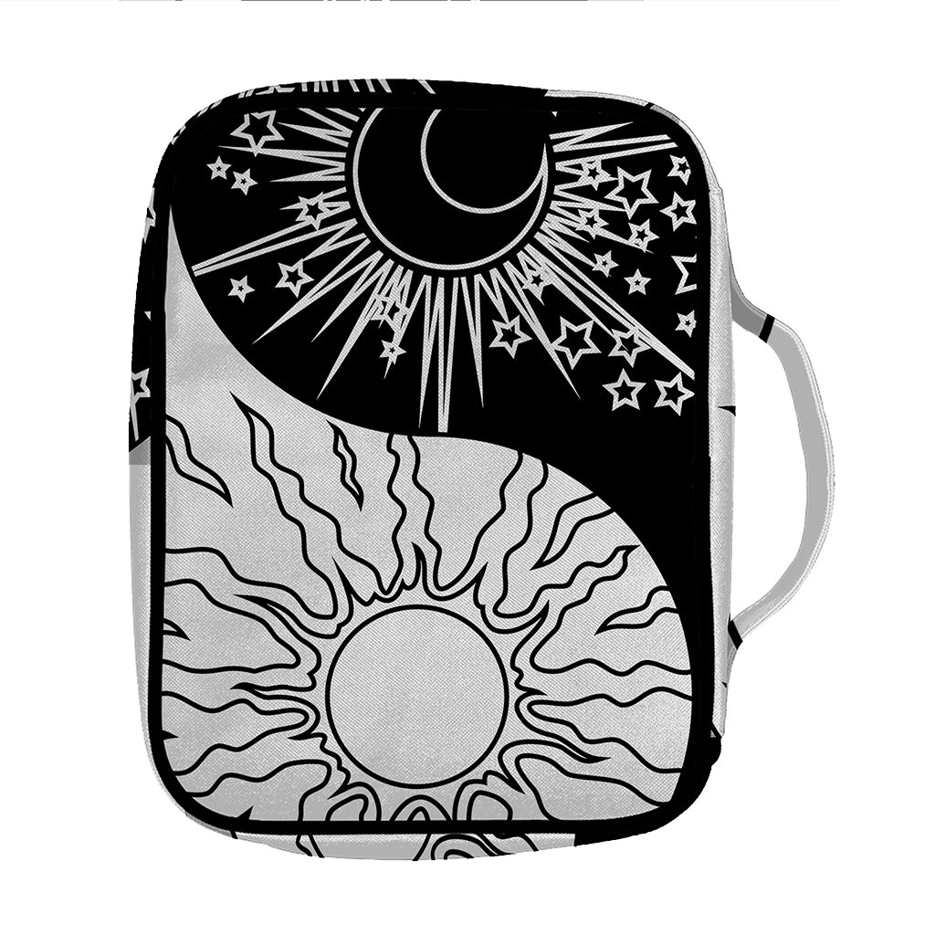 Sun And Moon Yin Yang Print Front Pocket Bible Bag