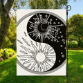 Sun And Moon Yin Yang Print Garden Flag