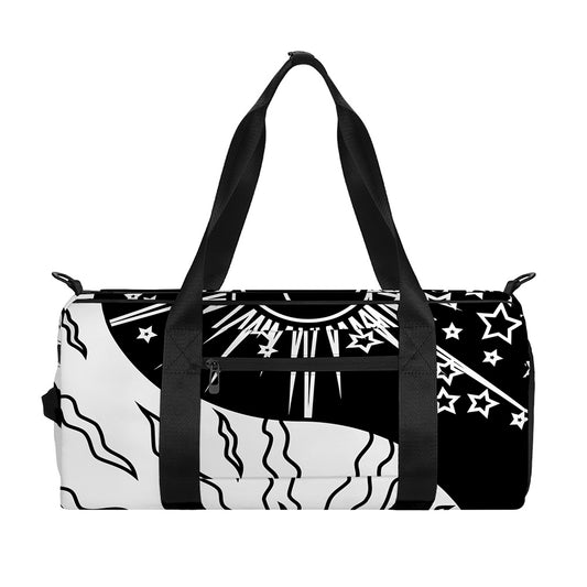 Sun And Moon Yin Yang Print Gym Bag