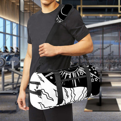 Sun And Moon Yin Yang Print Gym Bag