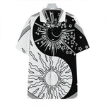 Sun And Moon Yin Yang Print Hawaiian Shirt