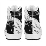 Sun And Moon Yin Yang Print High Top Leather Sneakers