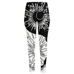 Sun And Moon Yin Yang Print High-Waisted Pocket Leggings