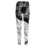 Sun And Moon Yin Yang Print High-Waisted Pocket Leggings