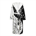 Sun And Moon Yin Yang Print Hooded Bathrobe