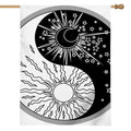 Sun And Moon Yin Yang Print House Flag