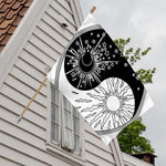Sun And Moon Yin Yang Print House Flag