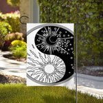 Sun And Moon Yin Yang Print House Flag
