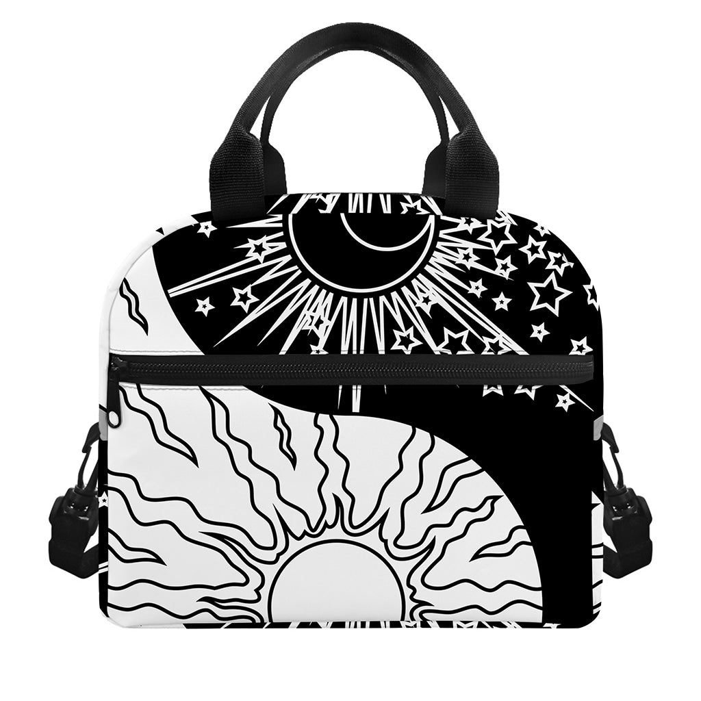 Sun And Moon Yin Yang Print Insulated Lunch Bag