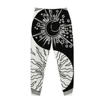Sun And Moon Yin Yang Print Jogger Pants