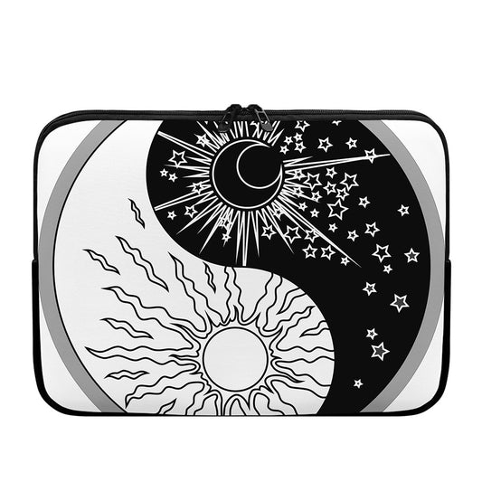 Sun And Moon Yin Yang Print Laptop Sleeve