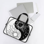 Sun And Moon Yin Yang Print Laptop Sleeve With Handle