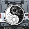 Sun And Moon Yin Yang Print Leather Spare Tire Cover