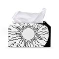 Sun And Moon Yin Yang Print Leather Tissue Box Cover