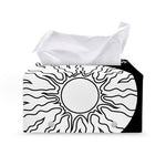 Sun And Moon Yin Yang Print Leather Tissue Box Cover