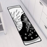 Sun And Moon Yin Yang Print Long Kitchen Mat