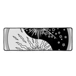 Sun And Moon Yin Yang Print Long Kitchen Mat
