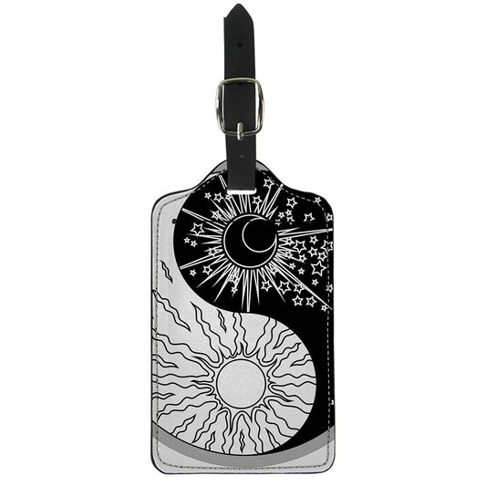 Sun And Moon Yin Yang Print Luggage Tag