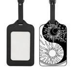 Sun And Moon Yin Yang Print Luggage Tag