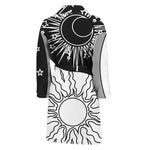 Sun And Moon Yin Yang Print Men's Bathrobe