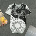 Sun And Moon Yin Yang Print Men's Bodysuit