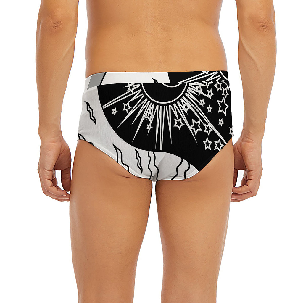 Sun And Moon Yin Yang Print Men's Briefs