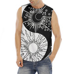 Sun And Moon Yin Yang Print Men's Fitness Tank Top