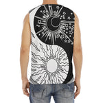 Sun And Moon Yin Yang Print Men's Fitness Tank Top