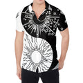 Sun And Moon Yin Yang Print Men's Shirt