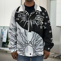 Sun And Moon Yin Yang Print Men's Shirt Jacket