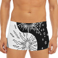 Sun And Moon Yin Yang Print Men's Short Boxer Briefs