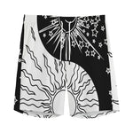 Sun And Moon Yin Yang Print Men's Sports Shorts