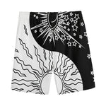 Sun And Moon Yin Yang Print Men's Sports Shorts